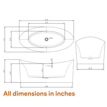 Load image into Gallery viewer, Freestanding Soaking Tub 68.5" Acrylic, UPC Certified, Drain & Overflow Assembly Included, Black