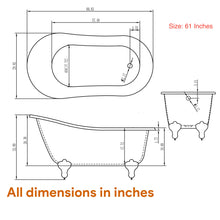 Load image into Gallery viewer, Freestanding Soaking Tub, Acrylic, UPC Certified, Drain & Overflow Assembly Included