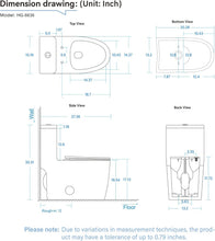 Load image into Gallery viewer, 12 in Rough-In 1-Piece, 0.9/1.3 GPF Dual Flush Elongated Toilet in White Ceramic with Soft-Close Seat 17.13 in Height