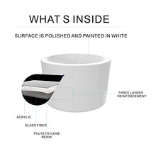 Load image into Gallery viewer, Freestanding Soaking Bathtub, Contemporary 41" Round Acrylic tub