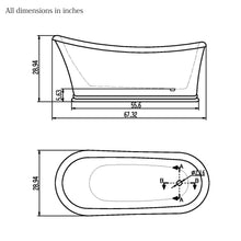 Load image into Gallery viewer, Freestanding Bathtub 67" Acrylic Contemporary Soaking Tub UPC Certified Drain & Overflow Assembly Included