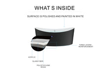 Load image into Gallery viewer, Freestanding Soaking Tub 68.5" Acrylic, UPC Certified, Drain & Overflow Assembly Included, Black