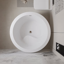 Load image into Gallery viewer, Freestanding Soaking Bathtub, Contemporary 41" Round Acrylic tub