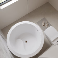 Load image into Gallery viewer, Freestanding Soaking Bathtub, Contemporary 41" Round Acrylic tub