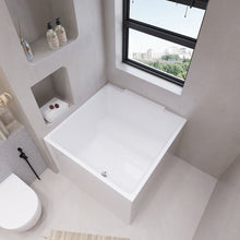Load image into Gallery viewer, Freestanding Bathtub, 39" Square Acrylic, Contemporary Soaking Tub,UPC Certified Drain & Overflow Included