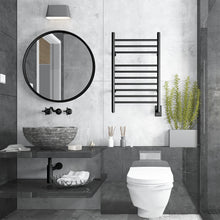 Load image into Gallery viewer, Heatgene Wall Mounted Hardwired Narrow (19.7in) Towel Warmer Brushed/Mirror/Black