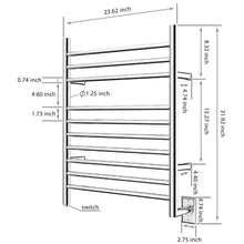 Load image into Gallery viewer, Heatgene Wall Mounted 10 Bar Hardwired Towel Warmer