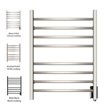 Load image into Gallery viewer, Heatgene Wall Mounted 8 Square Bar Hardwired/Plug-in Towel Warmer