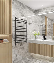 Load image into Gallery viewer, HEATGENE Towel Warmer with Built-in Timer and Temperature Control, Wall-Mounted, Electric Plug-in/Hardwired, 12 Bar - HG-R64170