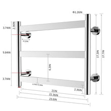 Load image into Gallery viewer, HEATGENE 3 Flat Bar Wall-Mounted Hard- wiring / Plug in Towel Warmer - HG-64135