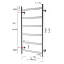 Load image into Gallery viewer, HEATGENE 6 Flat Bar Wall-Mounted Hard Wired/Plug in Towel Warmer - HG-64137