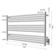 Load image into Gallery viewer, HEATGENE 12 Bar Wall-Mounted Plug-in / Hard-wiring Towel Warmer - HG-64155