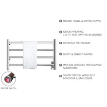 Load image into Gallery viewer, HEATGENE 4 Bar Wall-Mounted Plug-in / Hard-wiring Towel Warmer - HG-64153