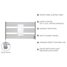 Load image into Gallery viewer, HEATGENE 12 Bar Wall-Mounted Plug-in / Hard-wiring Towel Warmer - HG-64155