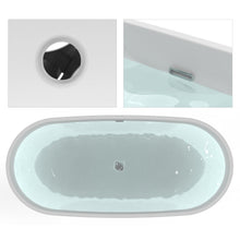 Load image into Gallery viewer, Freestanding Soaking Bathtub, 70" Acrylic, UPC Certified, Drain &amp; Overflow Assembly Included
