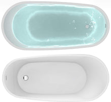 Load image into Gallery viewer, Freestanding Bathtub 68" Acrylic UPC Certified - Matte Black (outside) &amp; White (inside)
