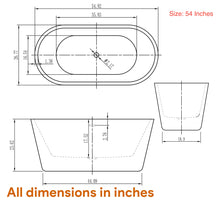 Load image into Gallery viewer, Freestanding Soaking Bathtub, Acrylic, UPC Certified, Drain &amp; Overflow Assembly Included
