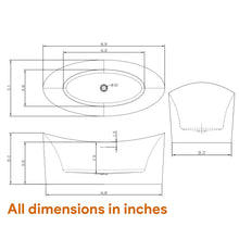 Load image into Gallery viewer, Freestanding Soaking Tub, 68.5" Acrylic, UPC Certified, Drain &amp; Overflow Assembly Included
