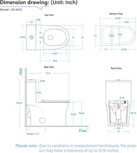 Load image into Gallery viewer, 12 in Rough-In 1-Piece, 0.9/1.3 GPF Swirl Flush Elongated Toilet in White Ceramic with Soft-Close Seat 16.54 Height
