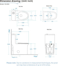 Load image into Gallery viewer, 12 in Rough-In 1-Piece, 0.9/1.3 GPF Jet Siphon Flush Elongated Toilet in White Ceramic with Soft-Close Seat
