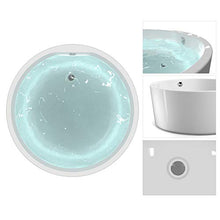 Load image into Gallery viewer, Freestanding Bathtub 59" Acrylic Contemporary Soaking Tub UPC Certified Drain &amp; Overflow Assembly Included
