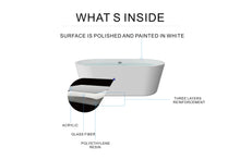 Load image into Gallery viewer, Freestanding Soaking Bathtub, Acrylic, UPC Certified, Drain &amp; Overflow Assembly Included
