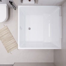 Load image into Gallery viewer, Freestanding Bathtub, 39" Square Acrylic, Contemporary Soaking Tub,UPC Certified Drain &amp; Overflow Included
