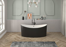 Load image into Gallery viewer, Freestanding Soaking Tub 68.5" Acrylic, UPC Certified, Drain &amp; Overflow Assembly Included, Black
