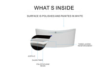 Load image into Gallery viewer, Freestanding Soaking Tub, 68.5" Acrylic, UPC Certified, Drain &amp; Overflow Assembly Included

