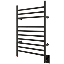 Load image into Gallery viewer, Heatgene Wall Mounted Hardwired Narrow (19.7in) Towel Warmer Brushed/Mirror/Black

